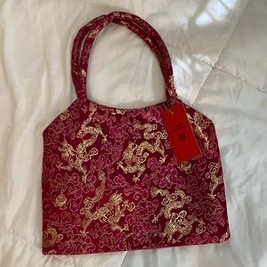 Y2K Chinese Dragon Design Handbag
